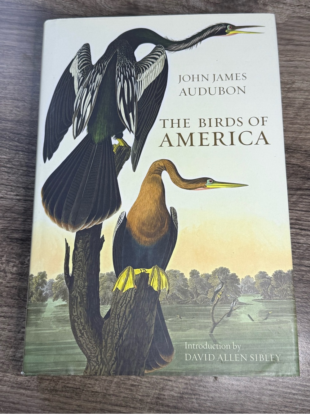 This is a hardcover edition of The Birds of America by John James Audubon.